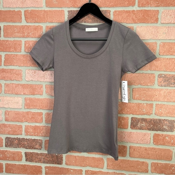 2/$5 Sale - Charcoal Short Sleeve Spandex Tee - Picture 6 of 6